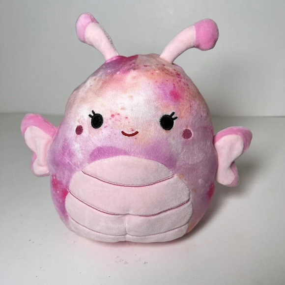 Squishmallow Butterfly Eileen 8 Inch Pink Plushie Stuffed Animal Toy Tie Dye - Picture 1 of 9